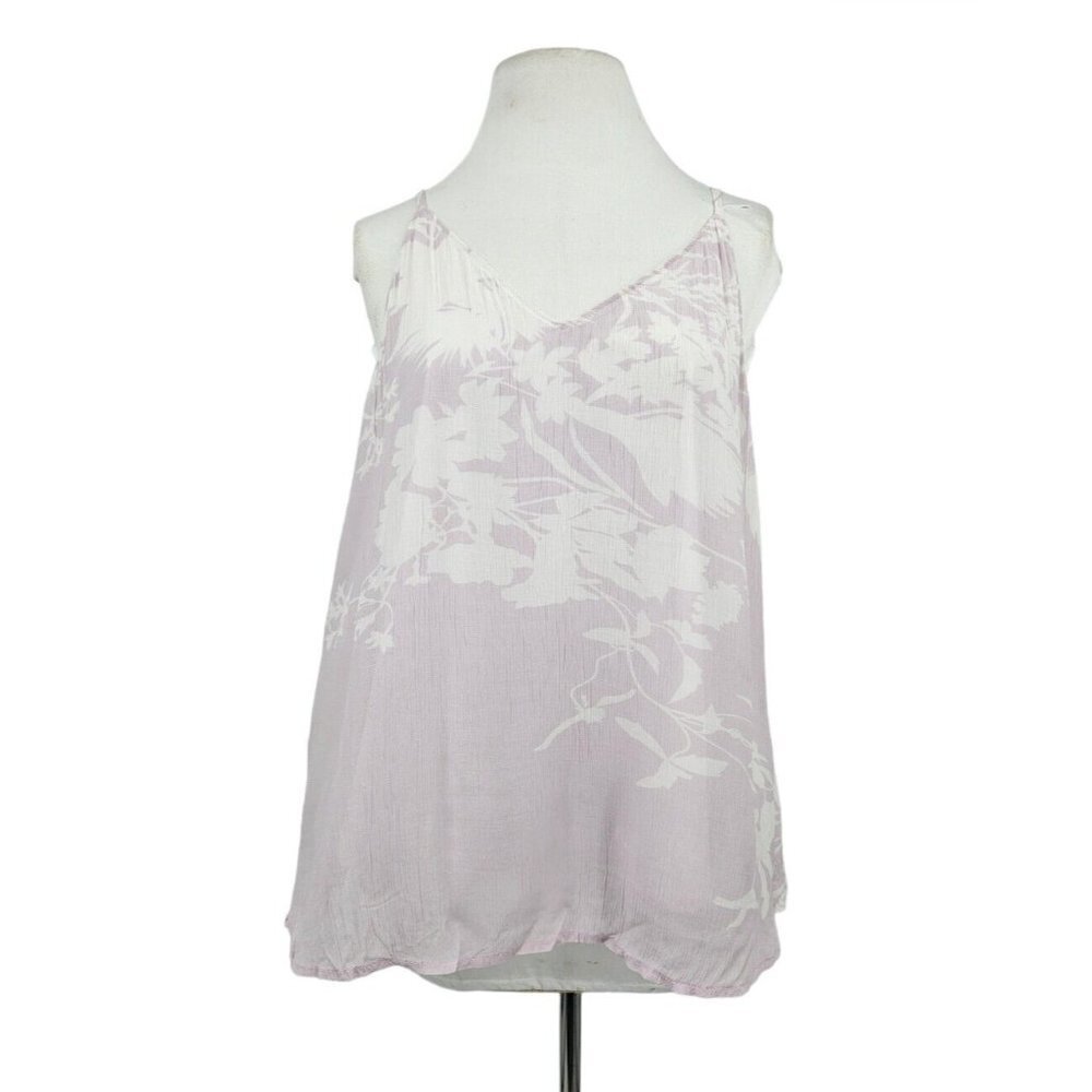 New Allsaints Ally Futurae Tank Top Womens 2 Lilac Floral Top - Picture 2 of 7